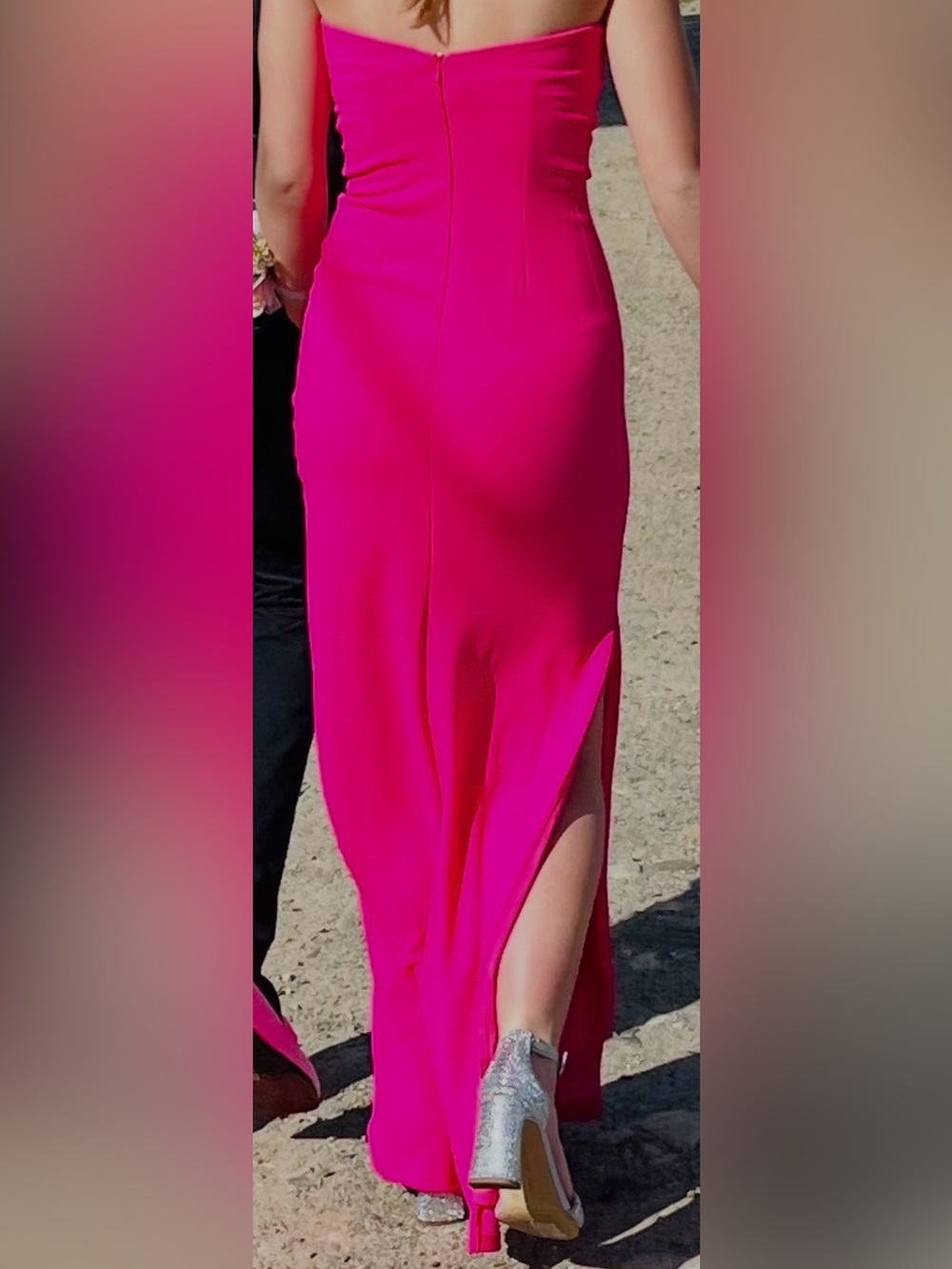 Bright Pink strapless Lulus dress